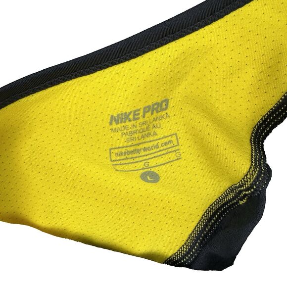 Nike Pro Womens LIVESTRONG Tank Top Black Yellow Racerback Sze L New Bold Sporty - Picture 4 of 10